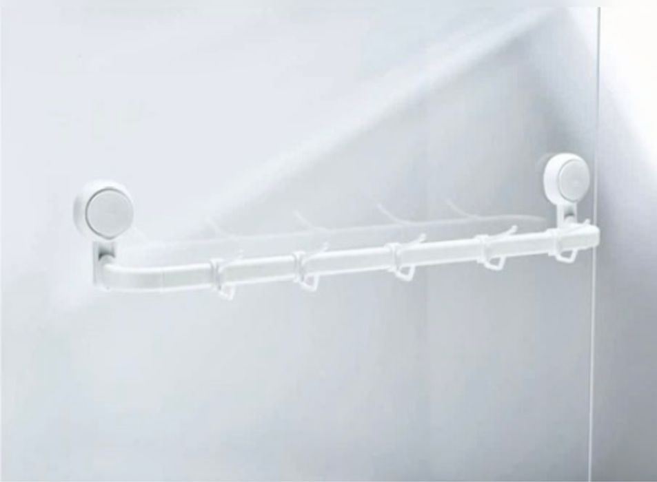 Вішалка, для рушників, на присосках, тримач, гачки, ванна, на стіну