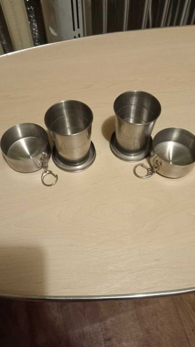 рюмки раскладные с пищевой нержавейки на 4 человека