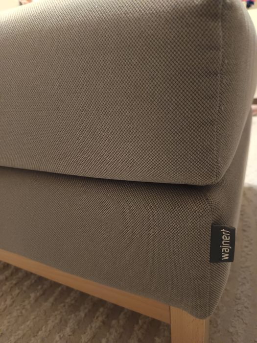 Sofa kanapa z funkcją spania, schowkiem i pufem