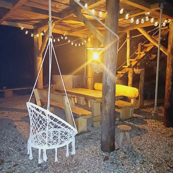 Całoroczny domek na wyłączność. Balia , sauna, beczka do schładzania