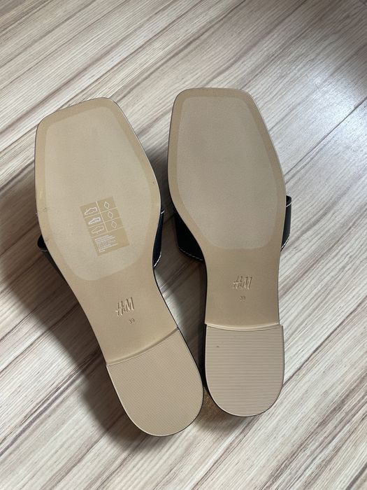 H&M klapki, nowe / 39, ale dobre na 40 !!