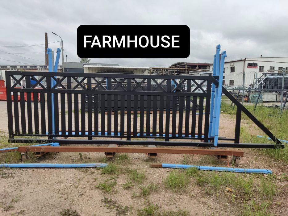 Brama przesuwna panel z blachy 4mx1,42m, ocynk ogniowy+RAL, inne