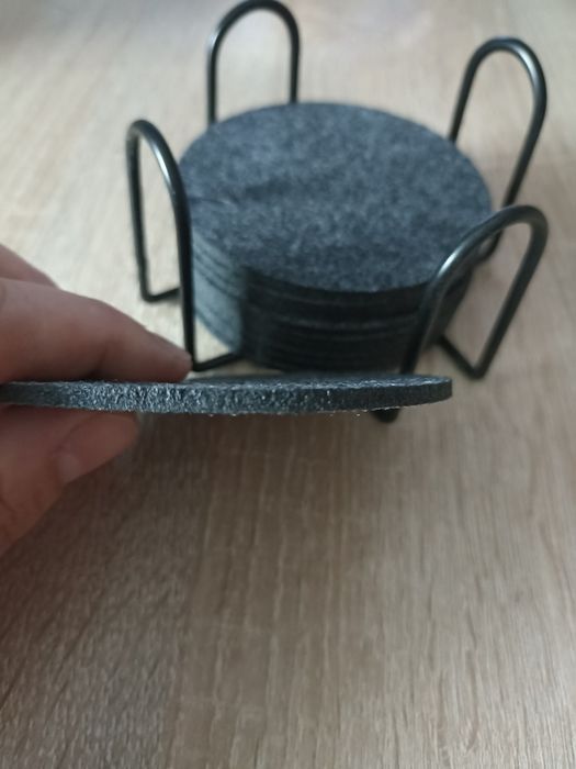 Podstawki pod napoje 10 sztuk + stojak