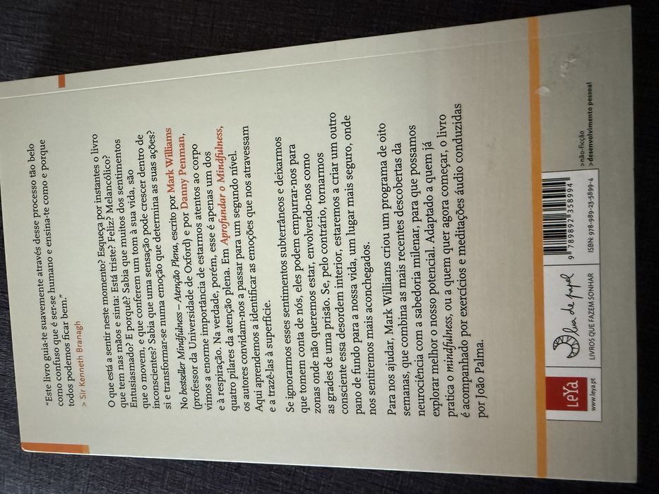Livro “Aprofundar o Mindfulness”