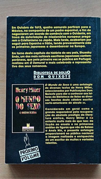 Livro "O Samurai" de Shusaku Endo