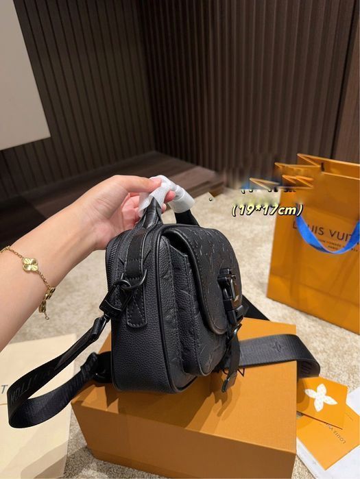 Louis Vuitton Slock сумка мужская кожаная кожа натуральная черная