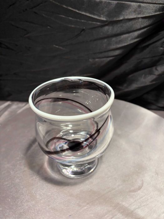 Szklana misa Strömbergshyttan sygnowana szkło artystyczne