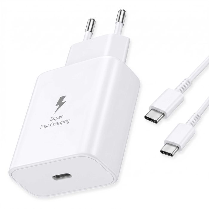 Ładowarka 25W USB-C + Kabel 1m do Samsung Xiaomi Pixel Motorola - NOWY ZESTAW