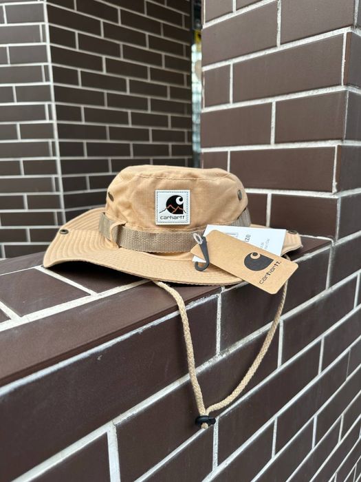 Панама чорна Carhartt/ панама сіра кархарт на утяжках/ панама бежева чоловіча/унісекс