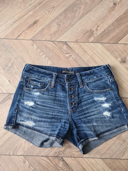 Jeansowe spodenki z dziurami Abercrombie & Fitch xs/s