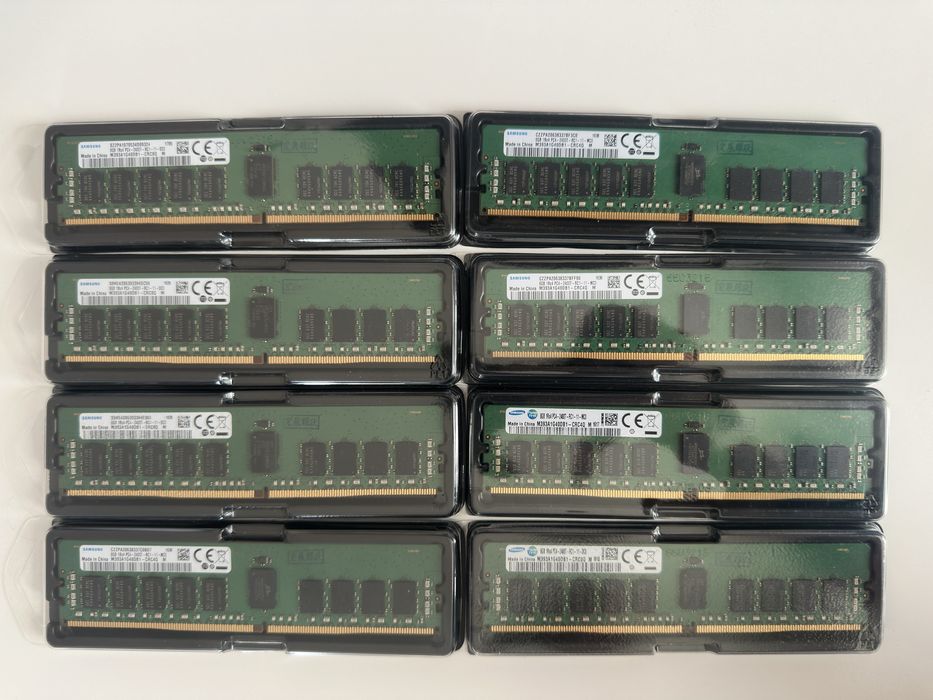 КОМПЛЕКТ 8шт. Samsung DDR4 RDIMM 8GB 2400Mhz ECC REG серверная память