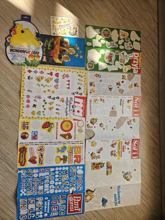 Naklejki z gazet lata 90 wielkanoc nalepki naj brawo Pani domu