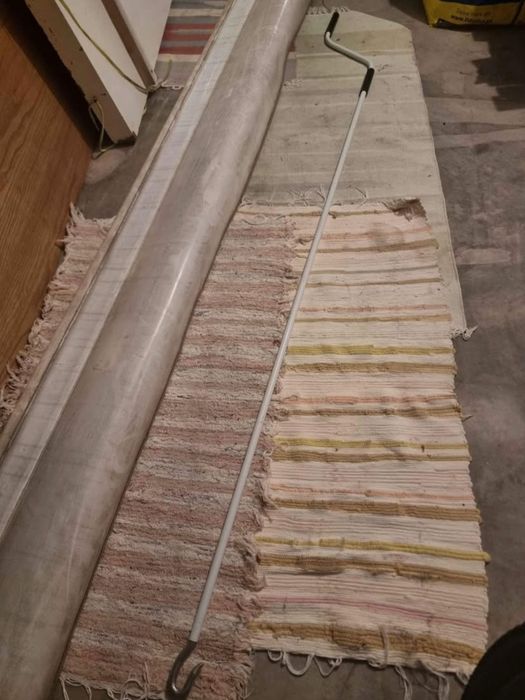 Toldo Siplan de lona 4,50x3,00 M (Manual - Branco) com lambrequim