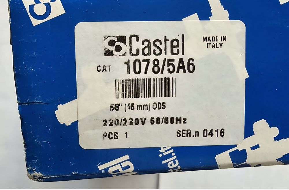 Zawór elektromagnetyczny CASTEL 1078/5A6 nowy