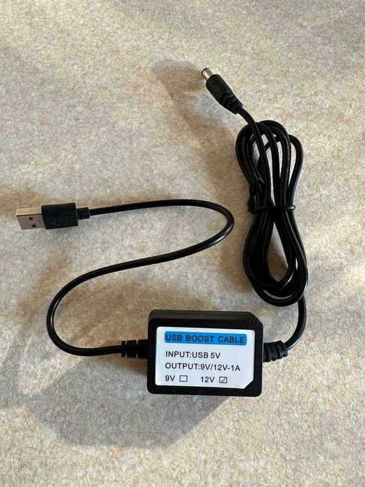 Кабель живлення для роутера з перетворювачем USB DC-DC Boost Cable
