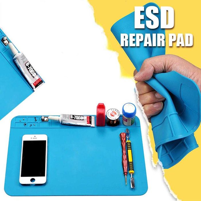 Tapete de Bancada em Silicone Anti Estático para reparações