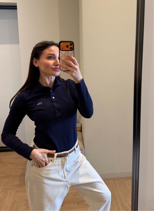 Лонгслів поло Lacoste xs/s стиль old money