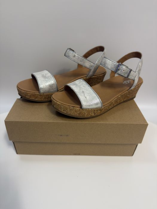 Sandały wysokie UGG srebrne