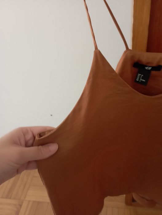 Top de alças H&M castanho