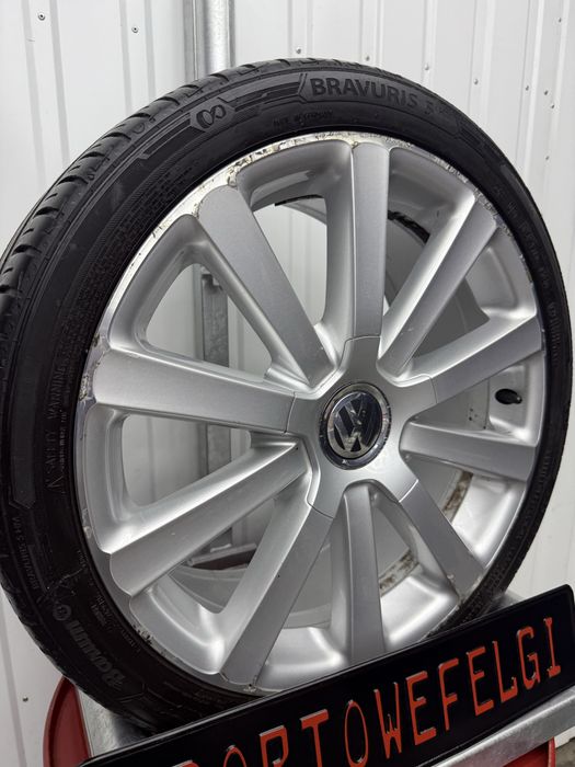 Alufelgi KOMPLET 18 cali 5x112 VW Omanyt R36 Golf Passat Sciroco Opony