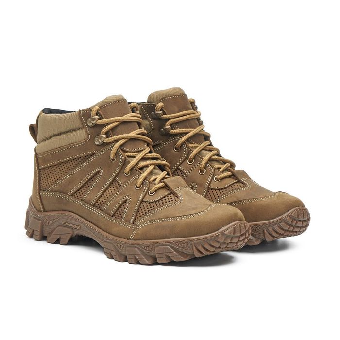 Черевики тактичні літні шкряні з перфорацією берці койот берцы кожаные