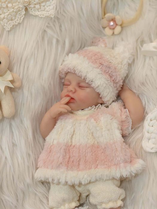 Lalka w typie reborn cała silikonowa z wyprawką prezent lala 30-33cm