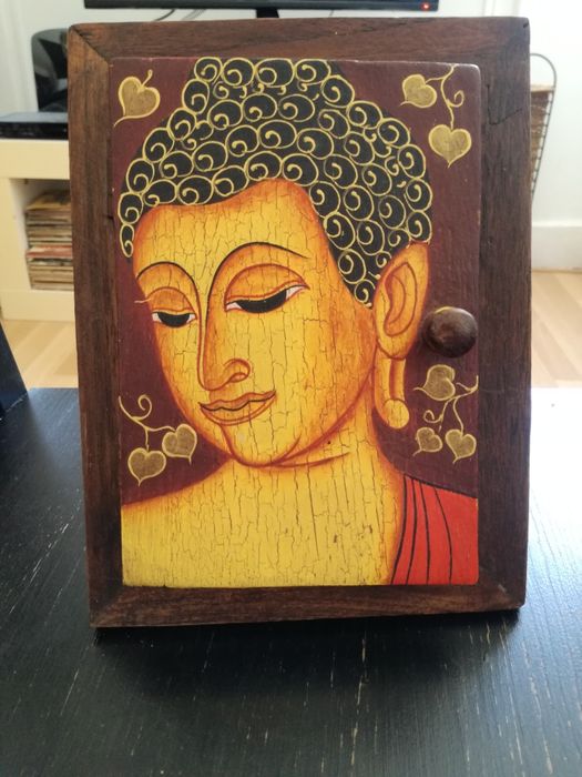 Moldura Nova em madeira maciça pintada à mão (Bali)