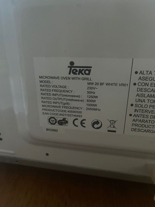 Microndas Teka MW 20 BF