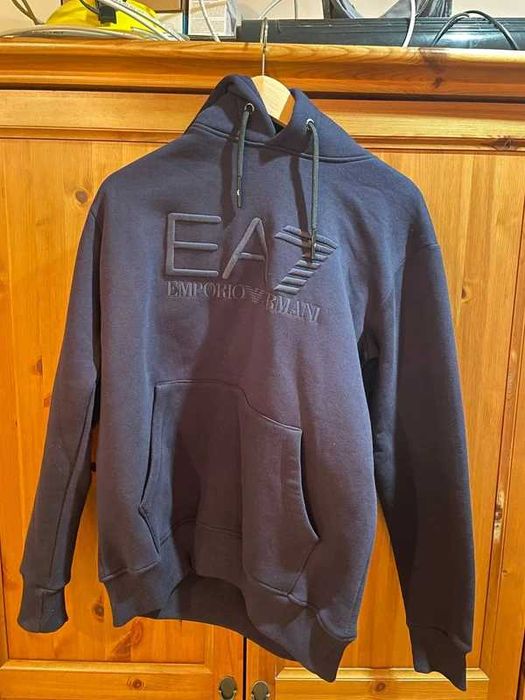 bluza męska Emporio Armani granatowa z kapturem