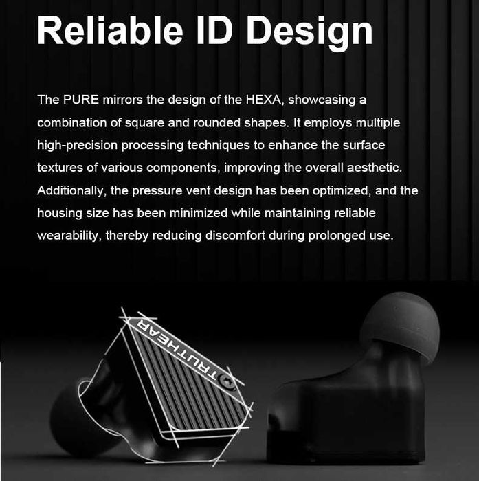 ‼️ TRUTHEAR PURE - проводные гибридные IEM наушники (1DD+3BA)