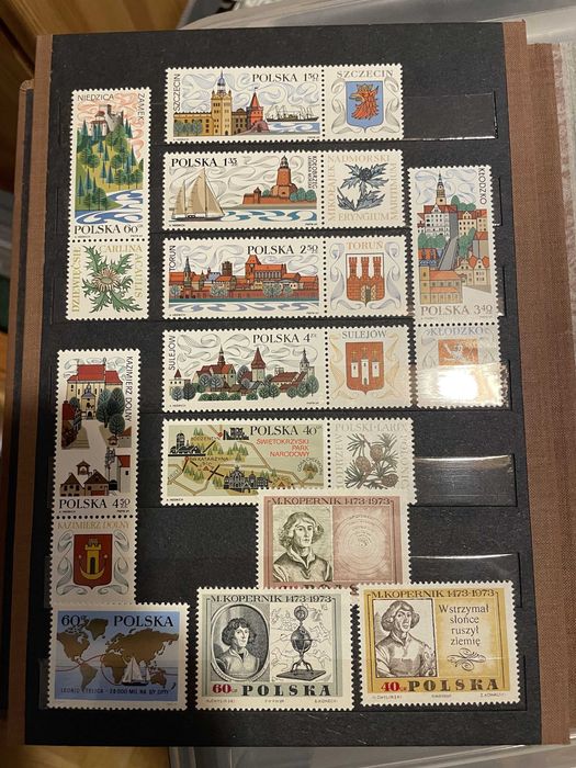 Kolekcja znaczków lata 70-te PRL