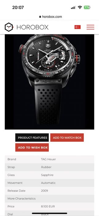 Relógio Tag Heuer Grand Carrera calibre 36 RS