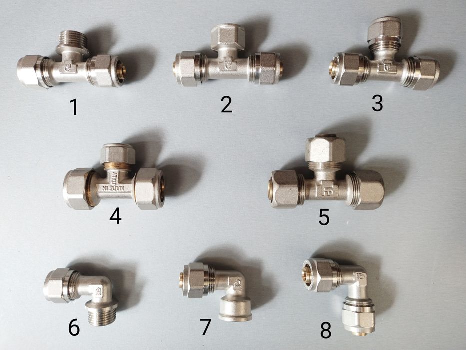 Кран переходник муфта угол тройник крестовина металопласт труба