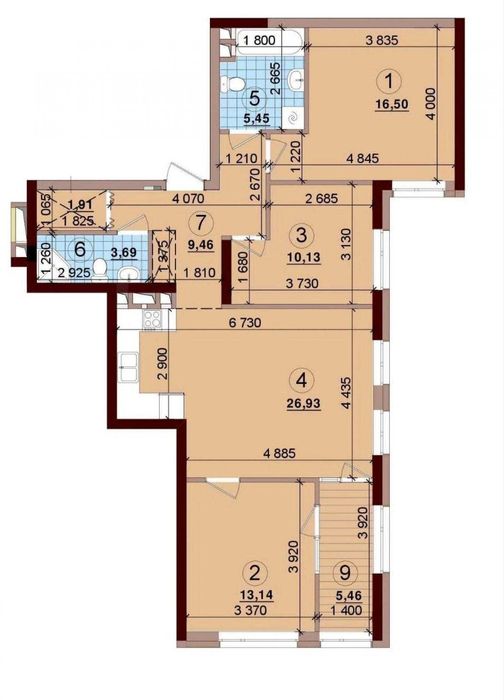 Продаж 3-кімнатної квартири 93 м² у ЖК «Варшавський Плюс»