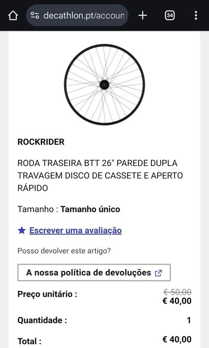 Bicicleta para peças