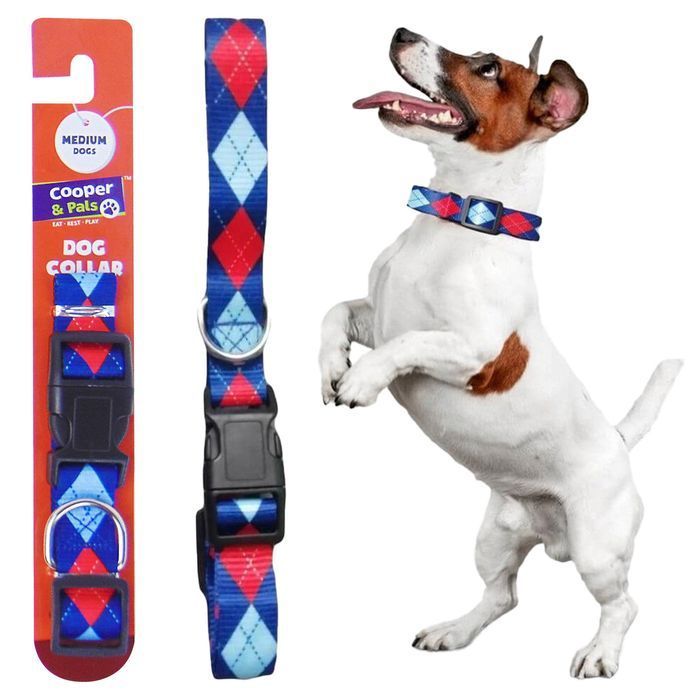 Obroża Materiałowa dla Małego Psa Piesków Szczeniaka Suczki Niebieska