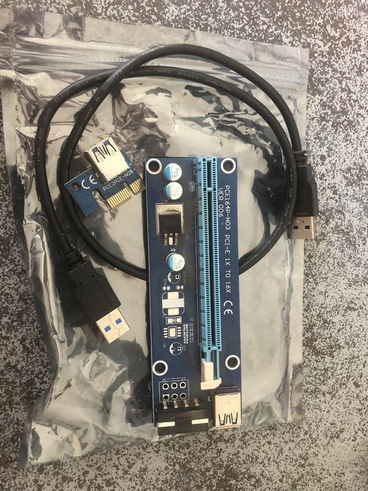 Адаптер-райзер Dynamode PCI-E x1 to 16x