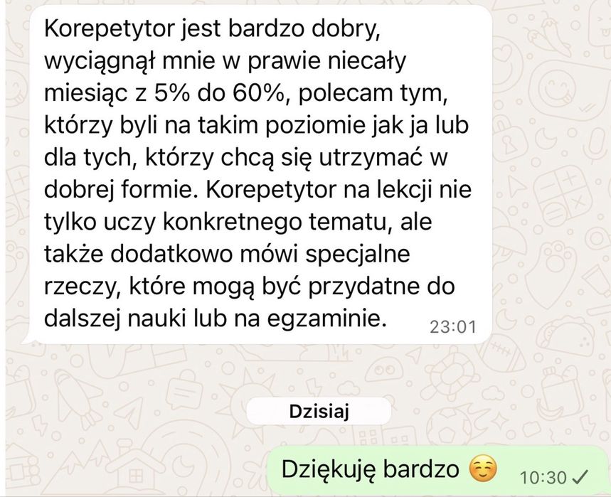 Korepetycje język polski klasy 4-8/egzamin ósmoklasisty + szkola srednia!!!