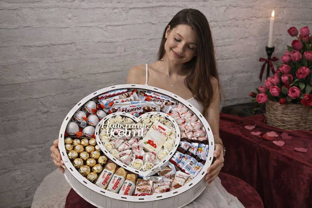 ПОДАРОК на 8 МАРТА! Девушке, маме, жене. Сладкий бокс ко дню женщин