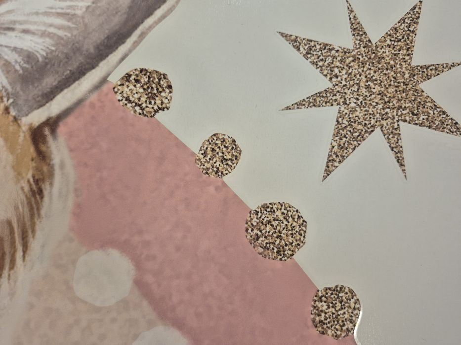 Naklejka na ścianę kotek z tęczą do pokoju dziecka