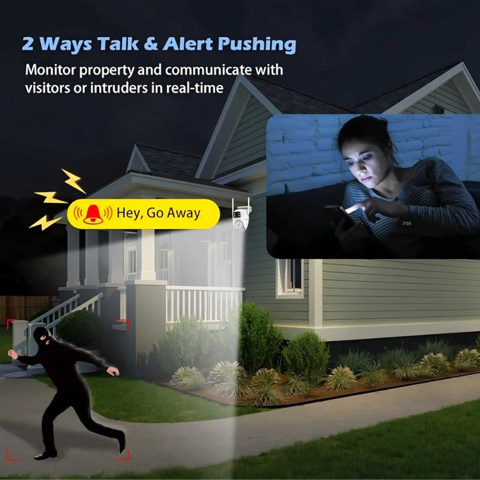 Kamera zewnętrzna obrotowa WiFi PTZ GUOAN VISION A1 podwójna 6MP