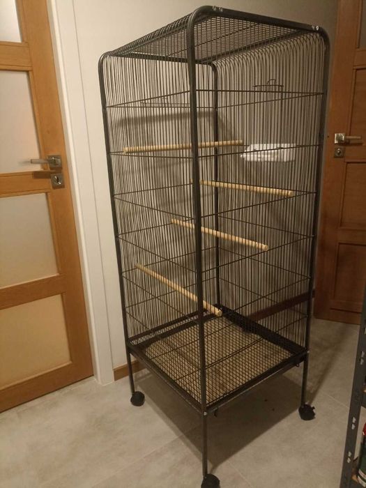 Klatka dla papug ptaków egzotycznych woliera 146 cm na kółkach Nowa