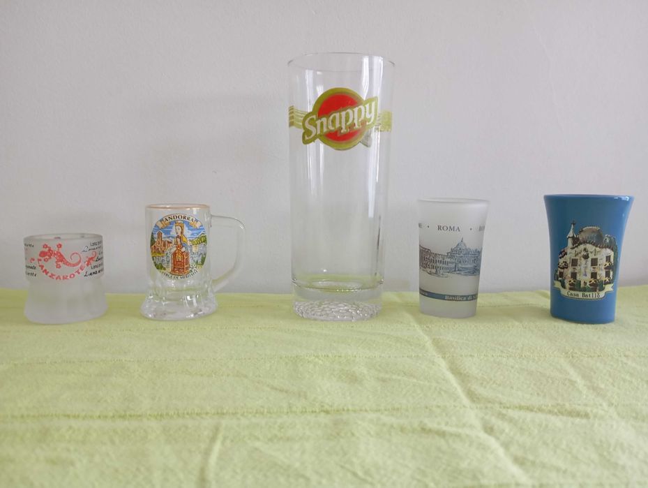 Copos Colecionador: 5 peças