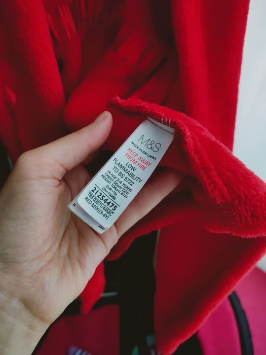 Халат плюшевий флисовый на девочку 3-4-5 років Минни M&S