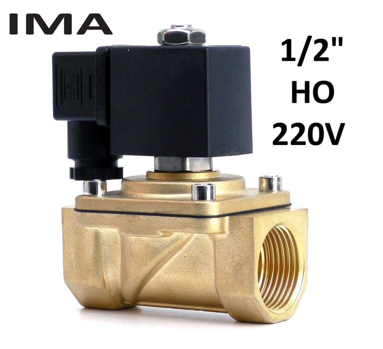 1/2" 220V нормально открытый электромагнитный клапан воды газа масла