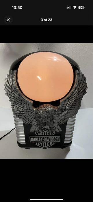 Radio Candeeiro de Cabeceira Vintage Harley Davindaon Iron Eagle AM/FM