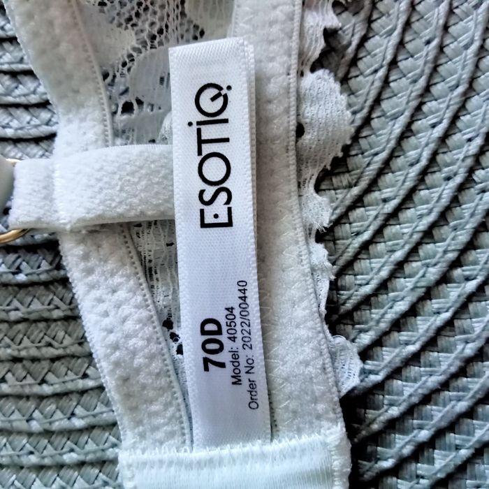 Biustonosz koronkowy, ecru Esotiq 70D