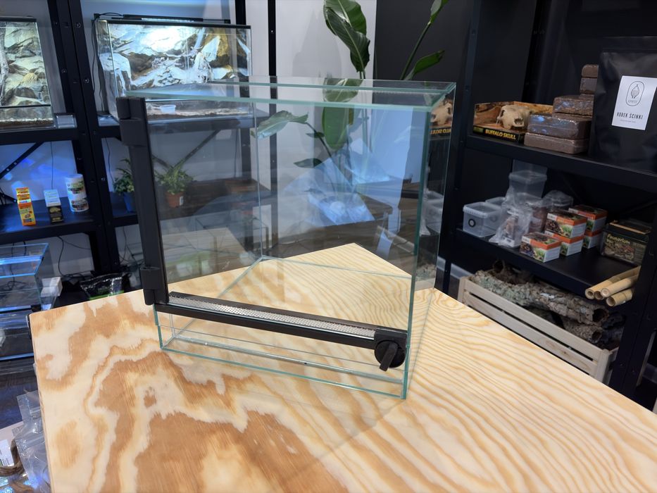 Terrarium szklane 30x30x30 zawias