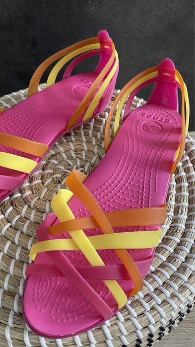 Crocs baleriny Huarache Flat Fuchsia/Grapefruit W9 39/40
