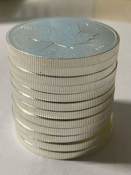 Срібна інвестиційна монета 999,9 Канадський кленовий лист